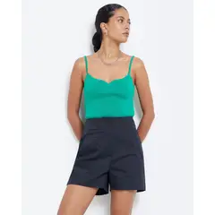 SEVEN SEVEN - Crop Top Para Mujer Manga Sisa Color Verde Marca #28095375