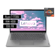 LENOVO - PORTATIL AMD RYZEN 7-7730U SSD 1TB RAM 40GB LED 14 FULL HD