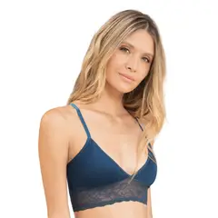 FORMAS INTIMAS - Bralette Mujer Azul Petroleo Oscuro Fi 86009