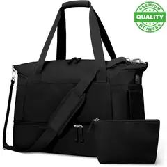 ONE PIXEL - Maleta Deportiva Maletín Gym Morral Viaje Bolsa Mano Negra