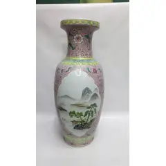 GENERICO - Florero Chino Antiguo Porcelana Original De Paisaje