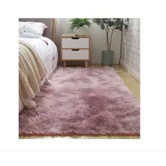 GENERICO - Tapete alfombra peluda 60 x 150 cm pie de cama colores decoracion