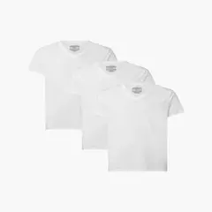 CALVIN KLEIN - Paquete De 3 Camisetas Blancas Cuello V Para Hombre