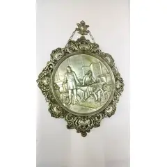 GENERICO - Cuadro Medallon Antiguo Bronce Baño Plata Presidentes