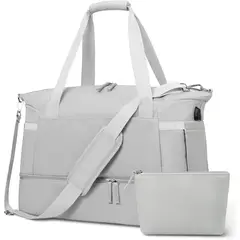 ONE PIXEL - Maleta Deportiva Maletín Gym Morral Viaje Bolsa Mano Gris