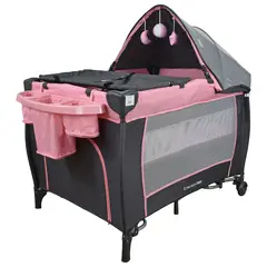 PREMIUM BABY - Corral Cuna Mecedora Bebé Napoles Rosa