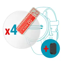 GENERICO - Protector Para Garmin Forerunner 165 Vidrio x4 Uds + Tapa