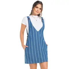 ATYPICAL - Jardinera Corta Juvenil Para Mujer -Azul