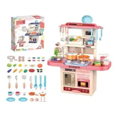 MARKET TOYS - Cocina infantil multifunción con maquina para plastilina