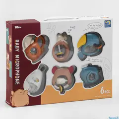 MARKET TOYS - Set de sonajeros 6 piezas diferentes formas