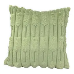 DIMATEX LEON - Funda Cojín Felpa Suave Decorativo Colores 42x42cm Refgos RosaVerde