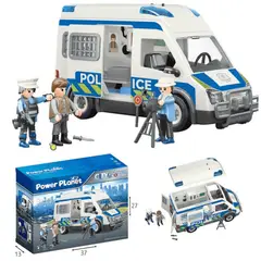GENERICO - CARRO POLICIAL PARA NIÑOS CON MUÑECOS Y ACCESORIOS QL888