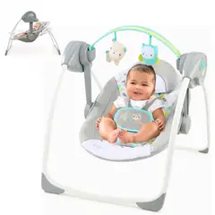 AMERICAN GENERICS - Columpio Mecedora Eléctrico Bebe Musical Reclinable Plegable