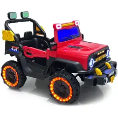 BEBESUNITA - Carro Moto Electricos Niños 4x4 Control Musica Luces - Rojo