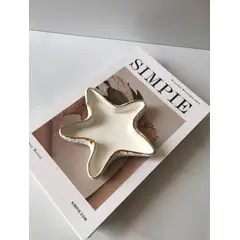 DECORACIONES ALE Y GABY - Bandeja Decorativa Estrella de Mar 13x12cms