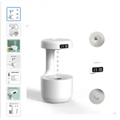 GENERICO - Humidificador difusor antigravedad para aire y agua, 800 ml