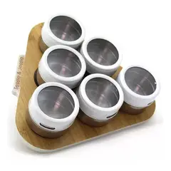 GENERICO - Especiero Magnético x6 Diseño Triangular