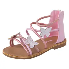 FIONI - Sandalias Cleo Con Diseño De Mariposa Para Precaminadores Rosa 200421
