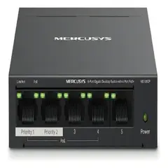 MERCUSYS - CONMUTADOR MS105GP DE 5 PUERTOS GIGABIT C4 PUERTOS POE