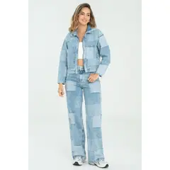 RAGGED - Jeans patchwork Azul medio Ragged.