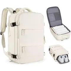 ONE PIXEL - Maleta Viajera Impermeable Beige Multifuncional Zapatos USB