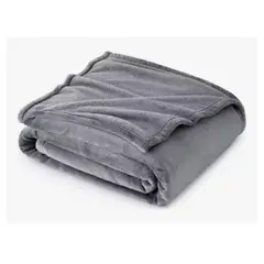 INNOVA - Cobija Manta Térmica Suave Piel Durazno 180 X 240 Silver Gris Liviana