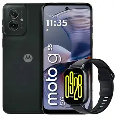 MOTOROLA - Celular Moto G55 5G 256GB /8GB Blk + Watch 5 Active Blk