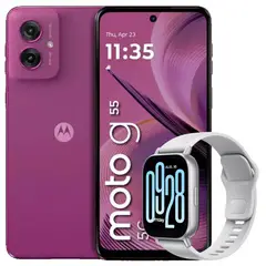 MOTOROLA - Celular Moto G55 5G 256GB /8GB Pink + Watch 5 Active Slv