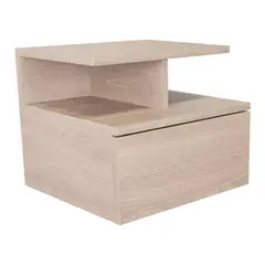 RTA DESIGN - Mesa de Noche Flotante Nube Bardolino con un Cajón y División de dos Entrepaños