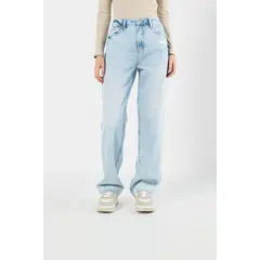 KOAJ - Jean 90s tiro alto azul claro Mujer