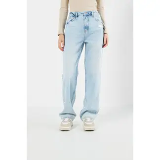 KOAJ - Jean 90s tiro alto azul claro Mujer