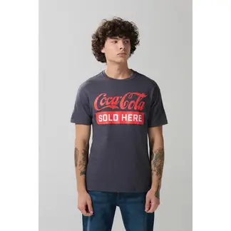 KOAJ - Camiseta gris intensa de Coca-Cola con manga corta Hombre