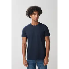 KOAJ - Camiseta en algodón azul intensa con cuello redondo Hombre