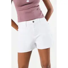 KOAJ - Short en jean blanco con tiro alto y bolsillos MUJER