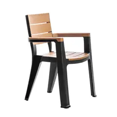 PLASTICOS MQ - Silla Platica Madeira Cafe