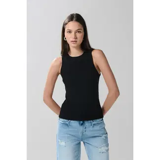 KOAJ - Camiseta manga sisa unicolor ajustada con texturas Mujer