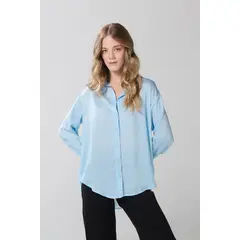 KOAJ - BLUSA CAMISERA OVERSIZE MANGA LARGA Mujer