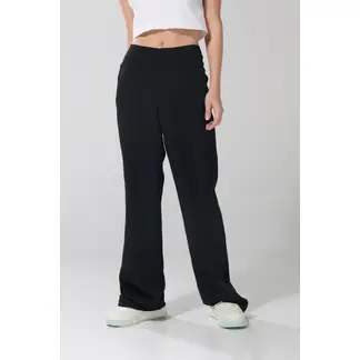 KOAJ - Pantalón negro con bota recta y tiro alto Mujer