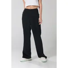 KOAJ - Pantalón negro con bota recta y tiro alto Mujer