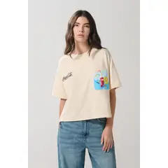KOAJ - Camiseta oversize kaki de Coca-Cola manga corta Mujer