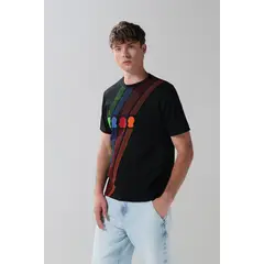 KOAJ - Camiseta cuello redondo negra con arte de South Park Hombre