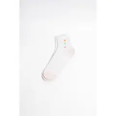 KOAJ - Media urbana corta, con diseño en costado en jacquard, MUJER