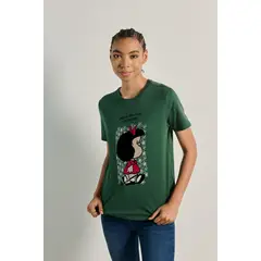 KOAJ - Camiseta en algodón unicolor manga corta con arte de Mafa MUJER