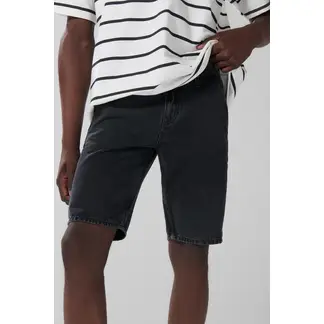 KOAJ - Bermuda slim gris intensa en jean con tiro bajo Hombre