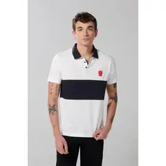 KOAJ - Camiseta polo crema clara con diseño de Snoopy Hombre
