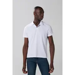 KOAJ - Camiseta polo unicolor manga corta con botones en frente HOMBRE