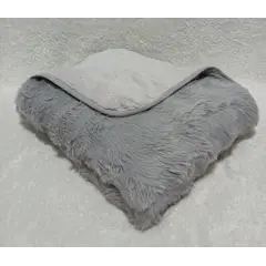 SIRENITAS - Cobija ovejera térmica peluche Cama doble 2x220 Gris Perla