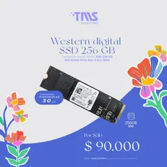 WESTERN DIGITAL - SSD 256GB NVMe PCIe Gen 3 M.2 256G