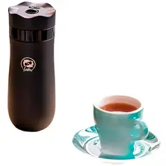 GENERICO - Cafetera Viajera Prensa francesa portátil Delux Marca Icafilas Negra