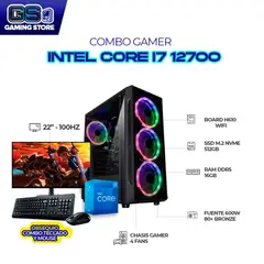 INTEL - PC GAMER CI7 12700 RAM 16GB SSD 512GB H610 WIFI MONITOR 22 FHD + COMBO